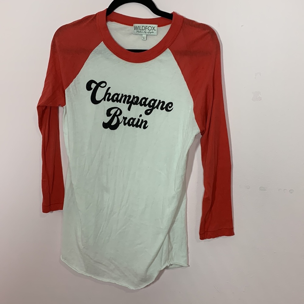 Wildfox size large tee Champagne 🥂 Brain 🍾 - Picture 2 of 4